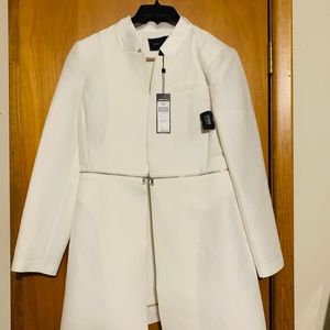 BCBGMaxAzria Arelia Long blazer in cream NEW